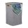 Square laundry basket with lid 42 liters in gray color