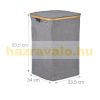 Square laundry basket with lid 42 liters in gray color