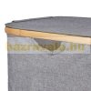 Square laundry basket with lid 42 liters in gray color