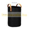 Portable laundry basket in black, 28 liters