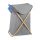 Collapsible laundry basket 58 liters in gray color