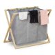 3-compartment bamboo laundry basket 28 liters