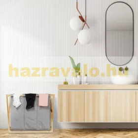 3 rekeszes bambusz szennyeskosár 28 literes