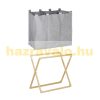 3-compartment bamboo laundry basket 28 liters