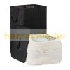 Bamboo rectangular laundry basket 80 liters black color 