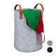 Portable laundry basket in gray color 28 liters