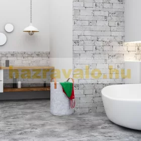   Hordozható szennyestartó kosár szürke színben 28 literes