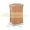 Bamboo laundry basket with frame 40 liters