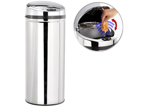 Sensor trash can stainless steel 42 liter automatic trash can with manual motion sensor 