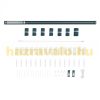 Szalagfüggöny 120 cm széles zöld lamellás függöny A 180 cm hosszú lamellák szabadon rövidíthetők, p