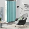 Ready-made ribbon curtain 180 cm wide turquoise lamella curtain The 250 cm long lamellas can be freely shortened, e.g. 180x120 180x150 180x180 180x250
