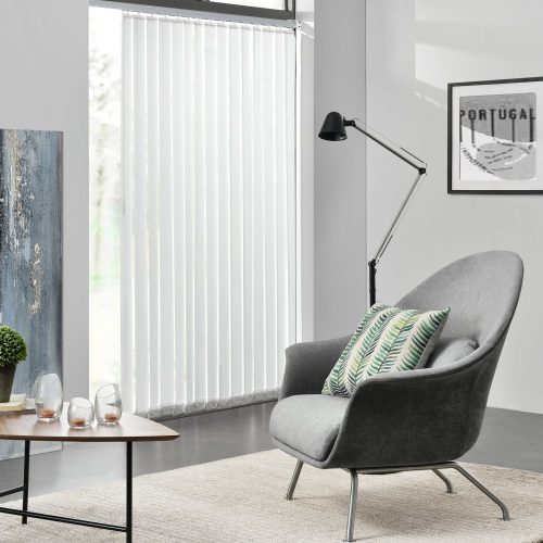 Szalagfüggöny 200 cm széles fehér lamellás függöny A 250 cm hosszú lamellák szabadon rövidíthetők, p