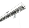Szalagfüggöny karnis 8,9 cm széles lamellákhoz, 100 cm széles fehér színű rácsos kialakítás