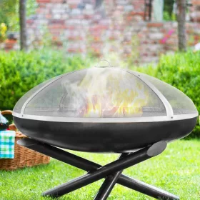   Szikrafogó tűzrakó tálakhoz 914x245 mm szikravédő rozsdamentes acél