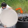 Rozsdamentes tűzrakó fedél 686 mm szikravédelem hőálló takaró kültérre