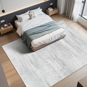   Modern nappali szőnyeg 304x427 cm mosható, csúszásmentes, rövid szálú szőnyeg szürke színben