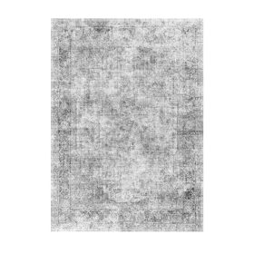   Boho stílusú nagyméretű nappali szőnyeg 274x366 cm mosható, csúszásmentes felületszőnyeg szürke színben