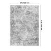 Boho stílusú nappali szőnyeg 183x274 cm mosható, csúszásmentes rövid szálú felületszőnyeg szürke színben