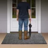 Szennyfogó szőnyeg 1524x914 mm beltéri és kültéri lábtörlő PVC hátlappal, mosható bejárati szőnyeg szürke
