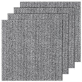   Moduláris padlószőnyeg elemek 12db x 305x305 mm puha párnázással, lehúzható és felragasztható világosszürke