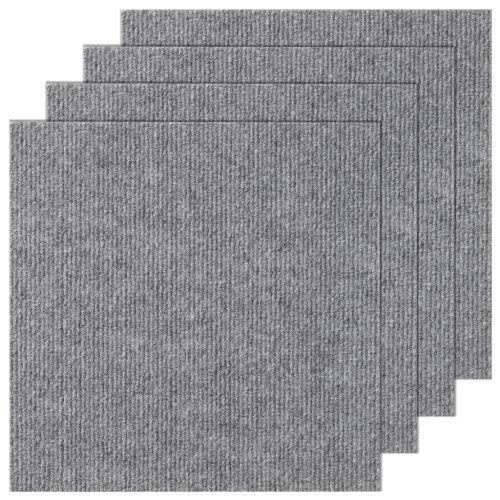 Moduláris padlószőnyeg elemek 12db x 305x305 mm puha párnázással, lehúzható és felragasztható világosszürke