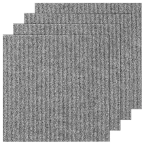 Moduláris padlószőnyeg elemek 12db x 305x305 mm puha párnázással, lehúzható és felragasztható világosszürke