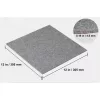 Moduláris padlószőnyeg elemek 12db x 305x305 mm puha párnázással, lehúzható és felragasztható világosszürke
