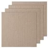 Öntapadós padlószőnyeg elemek 10 db 457x457 mm puha párnázással, lehúzható és felragasztható világosbarna