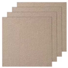   Öntapadós padlószőnyeg elemek 10 db 457x457 mm puha párnázással, lehúzható és felragasztható világosbarna