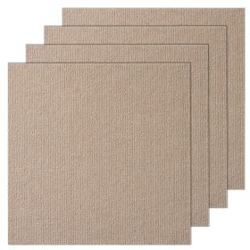   Öntapadós padlószőnyeg elemek 10 db 457x457 mm puha párnázással, lehúzható és felragasztható világosbarna