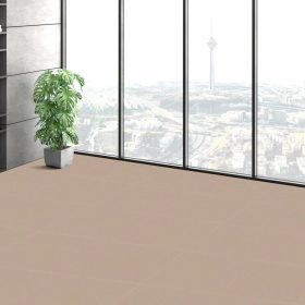   Öntapadós padlószőnyeg elemek 10 db 457x457 mm puha párnázással, lehúzható és felragasztható világosbarna