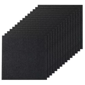   Moduláris padlószőnyeg 15 db x 61x61 cm öntapadós padlószőnyeg lapok fekete