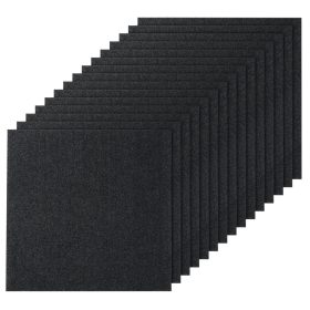   Moduláris padlószőnyeg 15 db x 61x61 cm öntapadós padlószőnyeg lapok fekete