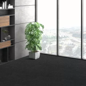   Moduláris padlószőnyeg 15 db x 61x61 cm öntapadós padlószőnyeg lapok fekete