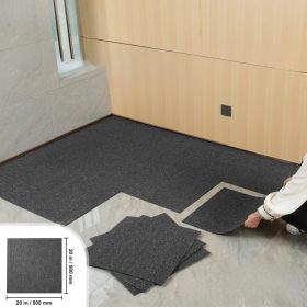   Moduláris padlószőnyeg öntapadós 20db x 500x500x5 mm puha párnázással sötétszürke