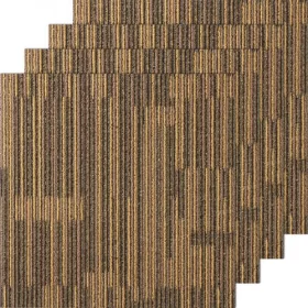   Moduláris öntapadós padlószőnyeg 12db x 500x500 mm, extra puha párnázással kevert barna