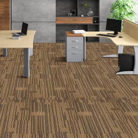   Moduláris öntapadós padlószőnyeg 12db x 500x500 mm, extra puha párnázással kevert barna