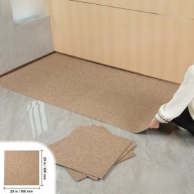   Moduláris padlószőnyeg 16 db x 50x50 cm párnázott padlószőnyeg lapok ragasztómatricával sötétbarna