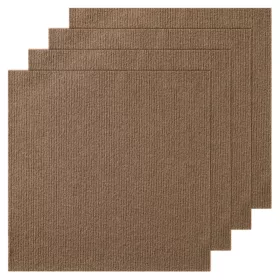   Öntapadós moduláris padlószőnyeg 457x457 mm puha párnázással 10 db sötétbarna