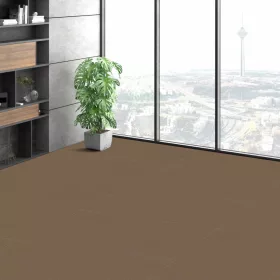   Öntapadós moduláris padlószőnyeg 457x457 mm puha párnázással 10 db sötétbarna