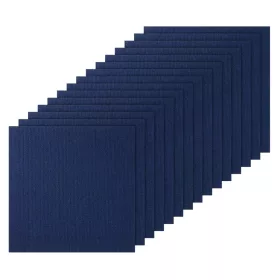   Öntapadós moduláris padlószőnyeg elemek 15db x 61x61 cm puha párnázással sötétkék padlóburkolat