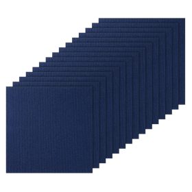   Öntapadós moduláris padlószőnyeg elemek 15db x 61x61 cm puha párnázással sötétkék padlóburkolat