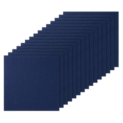 Öntapadós moduláris padlószőnyeg elemek 15db x 61x61 cm puha párnázással sötétkék padlóburkolat