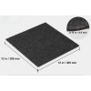 Öntapadós moduláris padlószőnyeg 12 db 305 × 305 mm puha párnázással sötétszürke padlóburkolat