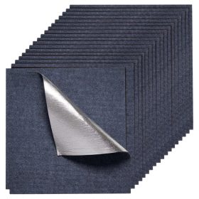   Öntapadós moduláris szőnyegburkolat 5,5 m² szőnyeglap 60x60 cm, 15 db-os padlószőnyeg csomag szürke 