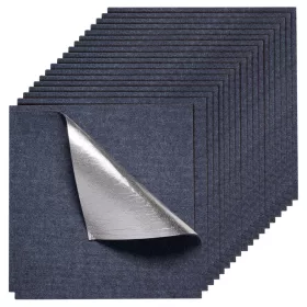   Öntapadós moduláris szőnyegburkolat 5,5 m² szőnyeglap 60x60 cm, 15 db-os padlószőnyeg csomag szürke 
