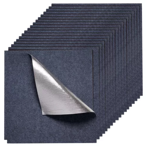 Öntapadós moduláris szőnyegburkolat 5,5 m² szőnyeglap 60x60 cm, 15 db-os padlószőnyeg csomag szürke 
