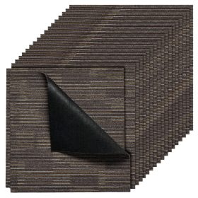   Öntapadós moduláris szőnyegburkolat 9 m² szőnyeglap 60x60 cm, 24 db-os padlószőnyeg csomag szürke-barna