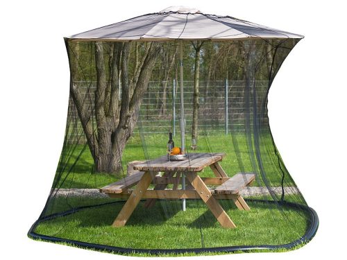 Mosquito net for parasols, 330 x 250 cm, black