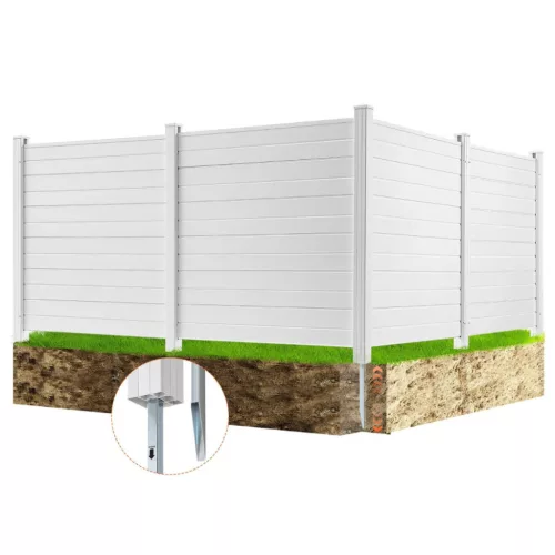 Kültéri takarófal hőszivattyú takaró burkolat 4 elemes klíma és kerti berendezések eltakarására 